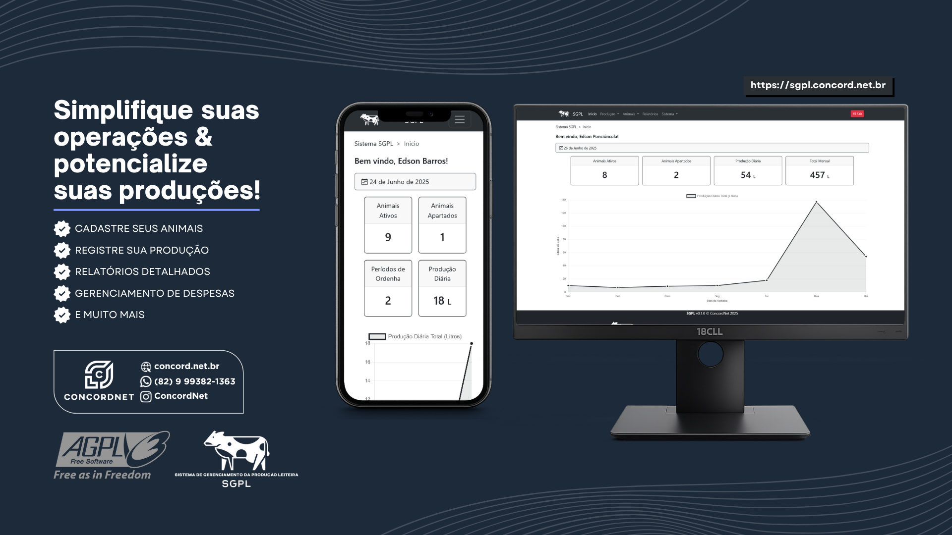 Sistema SGPL - Sistema de Gerenciamento da Produção Leiteireia